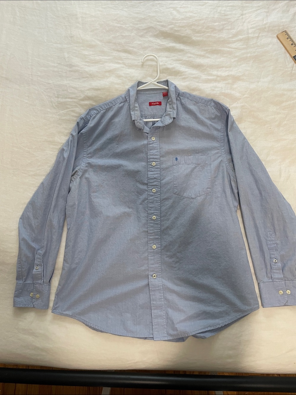 Izod Light Blue Long-Sleeve Button-Down Shirt